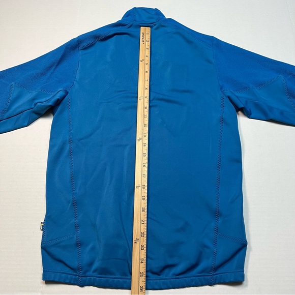 Fjallraven Full Zip High/mock Neck Sweater in Blue. - Picture 13 of 16
